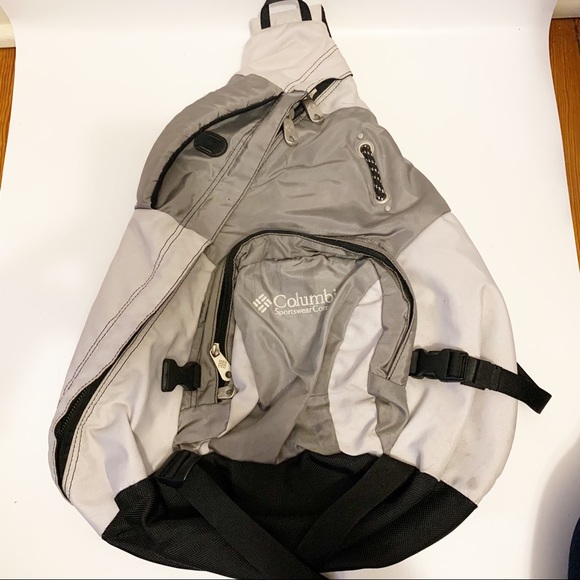 Columbia Handbags - Columbia One Shoulder Zip Backpack White Gray